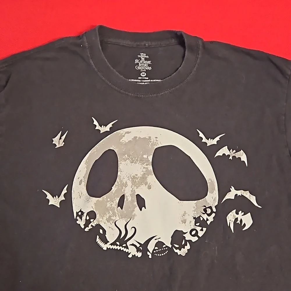 The Nightmare Before Christmas black graphic tee long sleeve UNISEX Disney - Picture 4 of 6